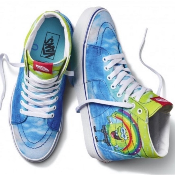 New Sk8 Hi Spongebob SquarePants Imaginaaation Shoes New Mens - Picture 1 of 6